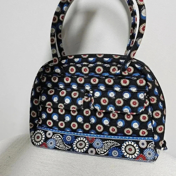 Vera Bradley retired owl print satchel 2 pc set wallet & bag - Picture 4 of 13